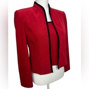 POSITIVE ATTITUDE / Red Vintage CropTank & Blazer / Petite 6